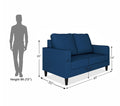 Adorn India Chandler Decent 2 Seater Sofa (Blue) (3 Year Warranty)