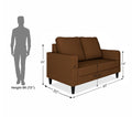 Adorn India Chandler Decent 2 Seater Sofa (Brown) (3 Year Warranty)