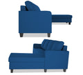 Chandler Plain L Shape 6 Seater Sofa Set RHS (Blue)