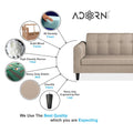 Adorn India Rio Elegant L Shape 5 Seater Sofa Set (RHS) (Beige) (3 Year Warranty)