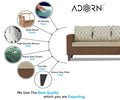 Dorothy Blossom L Shape 5 Seater Sofa Set RHS (Brown & Beige)