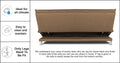 Adorn India Arden 4 Seater Plain Sofa Cum Bed 4 x 6 (Camel) (3 Year Warranty)