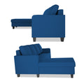 Chandler Plain L Shape 6 Seater Sofa Set Lhs (Blue)