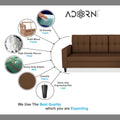 Darcy L Shape 5 Seater Sofa Set (RHS) (Brown)