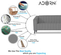 Adorn India Premium Laurel L Shape 6 Seater Sofa Set (RHS) (Grey) (3 Year Warranty)