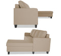 Chandler Plain L Shape 6 Seater Sofa Set RHS (Beige)