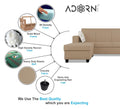 Adorn India Monteno L Shape 5 Seater Sofa Set LHS(Beige) (3 Year Warranty)