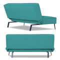Adorn India Benjamin 3 Seater Sofa Cum Bed (Aqua Blue) (3 Year Warranty)