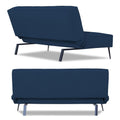 Adorn India Benjamin 3 Seater Sofa Cum Bed (Blue) (3 Year Warranty)