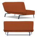 Adorn India Benjamin 3 Seater Sofa Cum Bed (Rust) (3 Year Warranty)