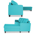 Chandler Plain L Shape 6 Seater Sofa Set RHS (Aqua Blue)