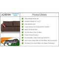 Adorn India Premium Phoenix 3 Seater Sofa (Leatherette Suede Fabric Colour Brown)