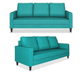 Adorn India Chandler Decent 3+1+1 5 Seater Sofa Set (Aqua Blue) (3 Year Warranty)