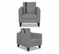 Adorn India Chandler Plus 3+1+1 5 Seater Sofa Set (Grey) (3 Year Warranty)