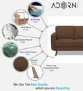 Adorn India Damian 3+1+1 5 Seater Sofa Set (Brown) (3 Year Warranty)