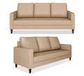 Adorn India Chandler Decent 3+1+1 5 Seater Sofa Set (Beige) (3 Year Warranty)