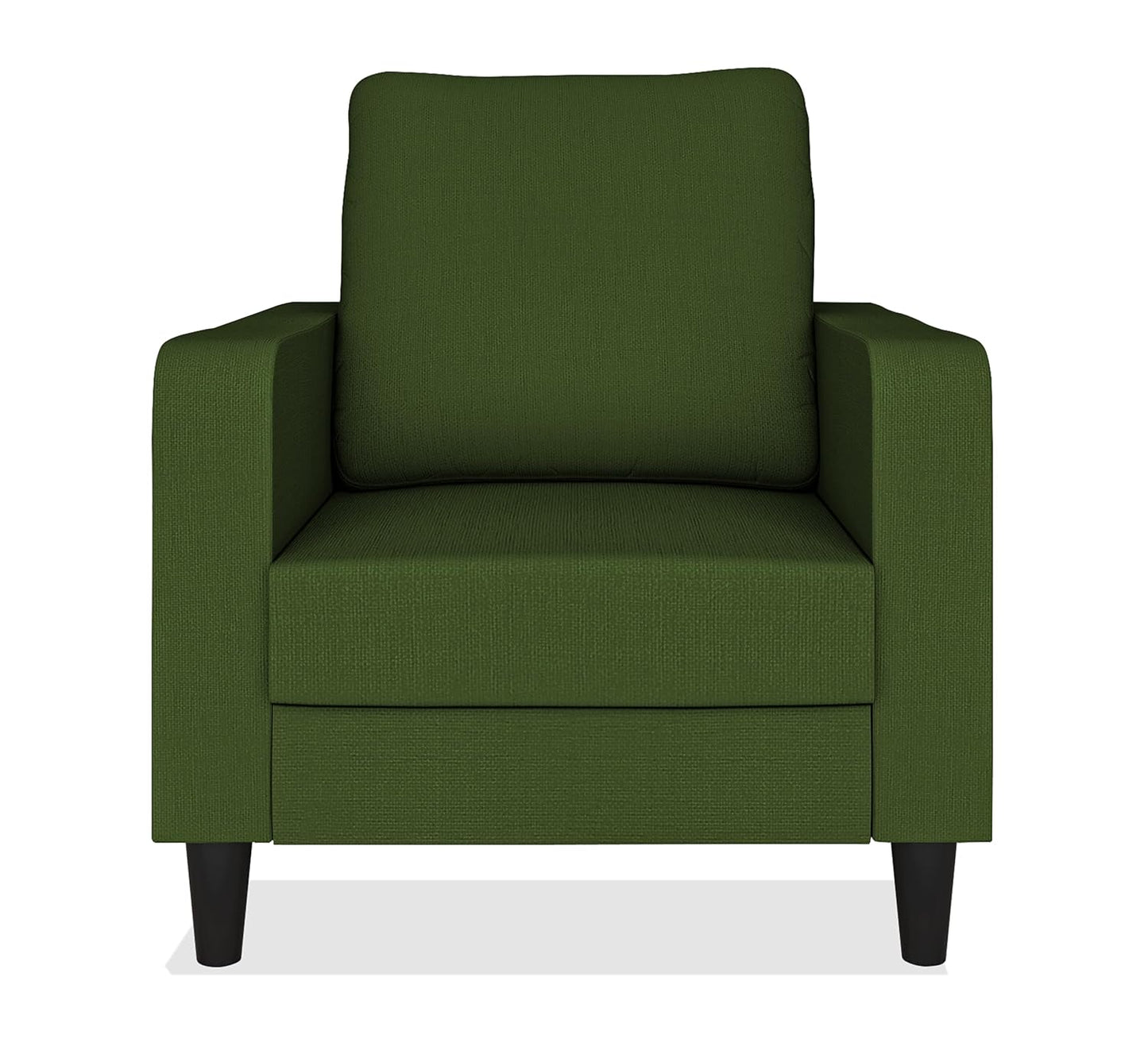 Adorn India Chandler Decent 1 Seater Sofa (Green) - Wood