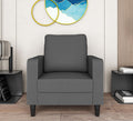 Adorn India Chandler Decent 1 Seater Sofa (Grey) (3 Year Warranty)