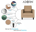 Adorn India Chandler Decent 1 Seater Sofa (Beige) (3 Year Warranty)