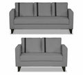 Adorn India Chandler Plus 3+2 5 Seater Sofa Set (Grey) (3 Year Warranty)