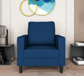 Adorn India Chandler Decent 1 Seater Sofa (Blue) (3 Year Warranty)