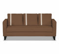 Adorn India Wood Chandler Plus 3 Seater Sofa (Brown), 3-Person Sofa
