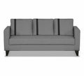 Adorn India Chandler Plus 3 Seater Sofa (Grey) (3 Year Warranty)