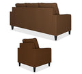 Adorn India Chandler Decent 3+1+1 5 Seater Sofa Set (Brown) (3 Year Warranty)