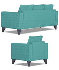 Adorn India Hallton Plain 3+1+1 5 Seater Sofa Set (Aqua Blue) (3 Year Warranty)