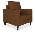 Adorn India Chandler Decent 1 Seater Sofa (Brown) (3 Year Warranty)