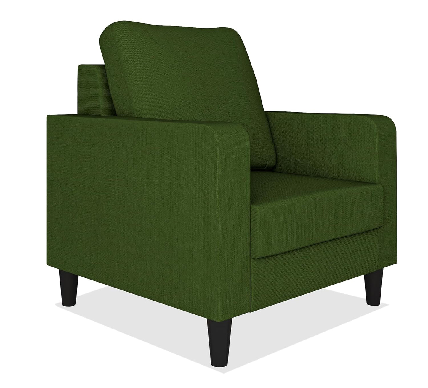 Adorn India Chandler Decent 1 Seater Sofa (Green) - Wood