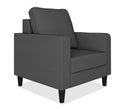 Adorn India Chandler Decent 1 Seater Sofa (Grey) (3 Year Warranty)