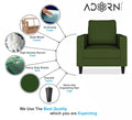 Adorn India Chandler Decent 1 Seater Sofa (Green) (3 Year Warranty)