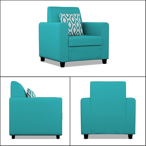 Adorn India Monteno 5 Seater 3-1-1 Sofa Set (Aqua Blue)