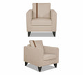 Adorn India Chandler Plus 3+1+1 5 Seater Sofa Set (Beige) (3 Year Warranty)