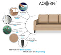 Adorn India Chandler Decent 3 Seater Sofa (Beige) (3 Year Warranty)