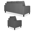 Adorn India Chandler Decent 3+1+1 5 Seater Sofa Set (Grey) (3 Year Warranty)