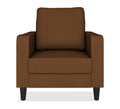 Adorn India Chandler Decent 1 Seater Sofa (Brown) (3 Year Warranty)