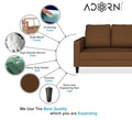 Adorn India Chandler Decent 2 Seater Sofa (Brown) (3 Year Warranty)