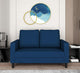 Adorn India Chandler Decent 2 Seater Sofa (Blue) (3 Year Warranty)
