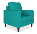 Adorn India Chandler Decent 1 Seater Sofa (Aqua Blue) (3 Year Warranty)