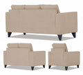 Adorn India Chandler Plus 3+2+1 6 Seater Sofa Set (Beige) (3 Year Warranty)