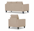 Adorn India Chandler Plus 3+1+1 5 Seater Sofa Set (Beige) (3 Year Warranty)
