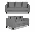 Adorn India Chandler Plus 3+2 5 Seater Sofa Set (Grey) (3 Year Warranty)