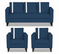 Adorn India Chandler Plus 3+1+1 5 Seater Sofa Set (Blue) (3 Year Warranty)