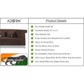 Premium Raygan L Shape 6 Seater Sofa Set Left Side (Velvet Fabric Colour Brown)