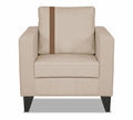 Adorn India Chandler Plus 1 Seater Sofa (Beige) (3 Year Warranty)