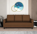 Adorn India Chandler Decent 3 Seater Sofa (Brown) (3 Year Warranty)