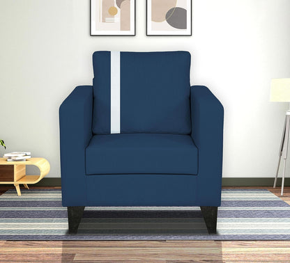 Adorn India Chandler Plus 1 Seater Sofa (Blue)