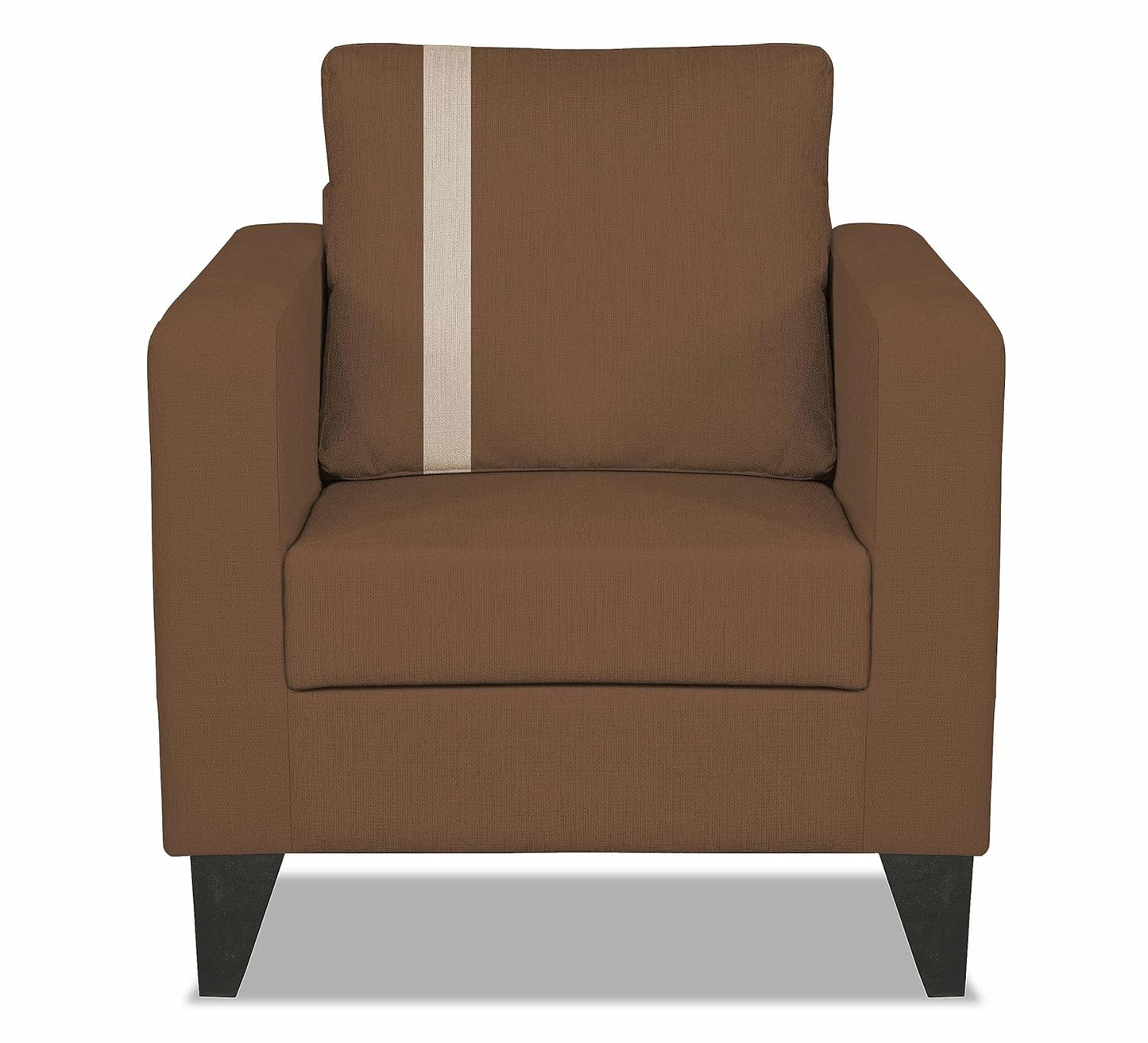 Adorn India Chandler Plus 1 Seater Sofa (Brown)